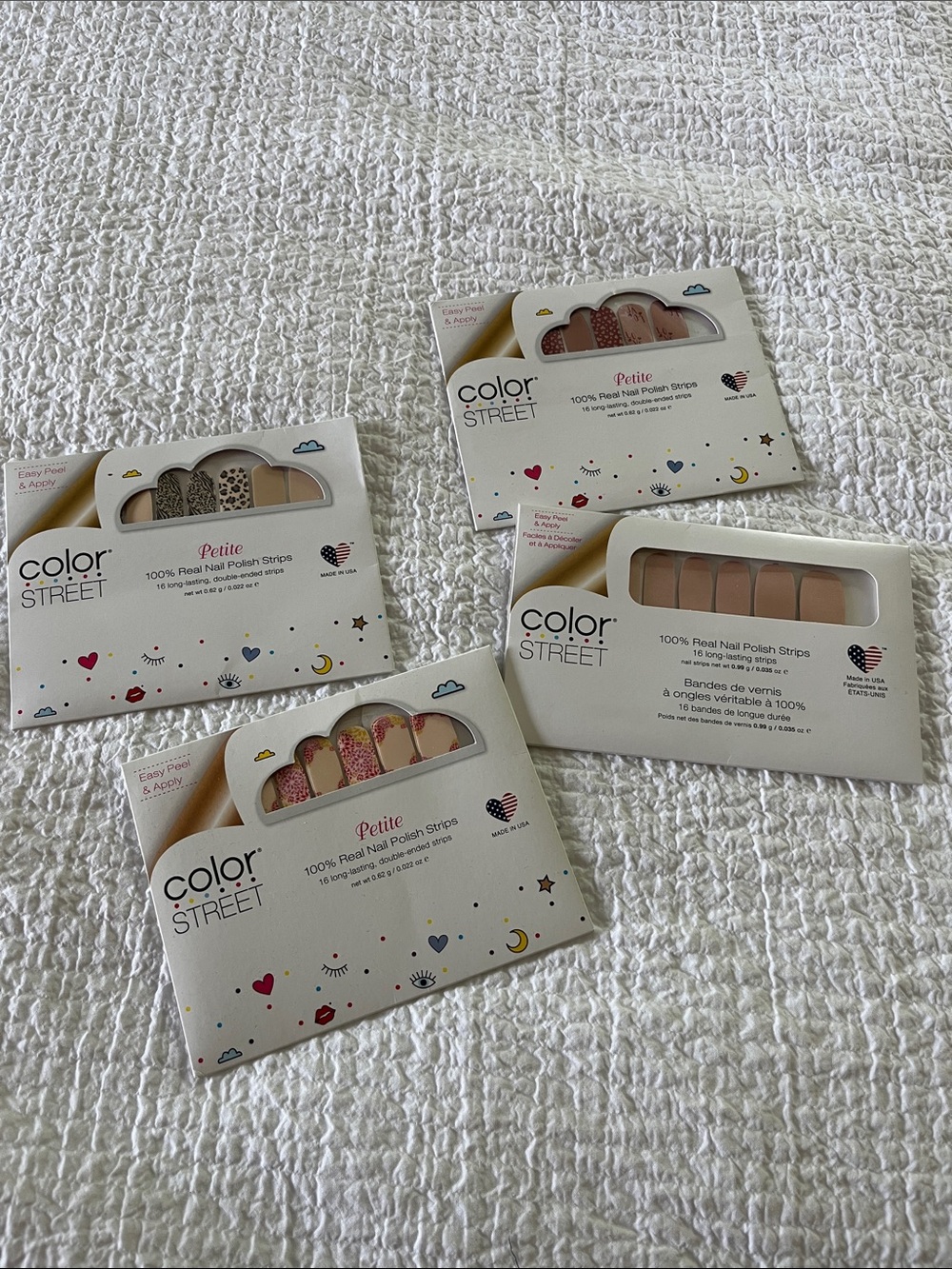 Color Street Neutral Beige and Soft Pink Petite Nail Strips